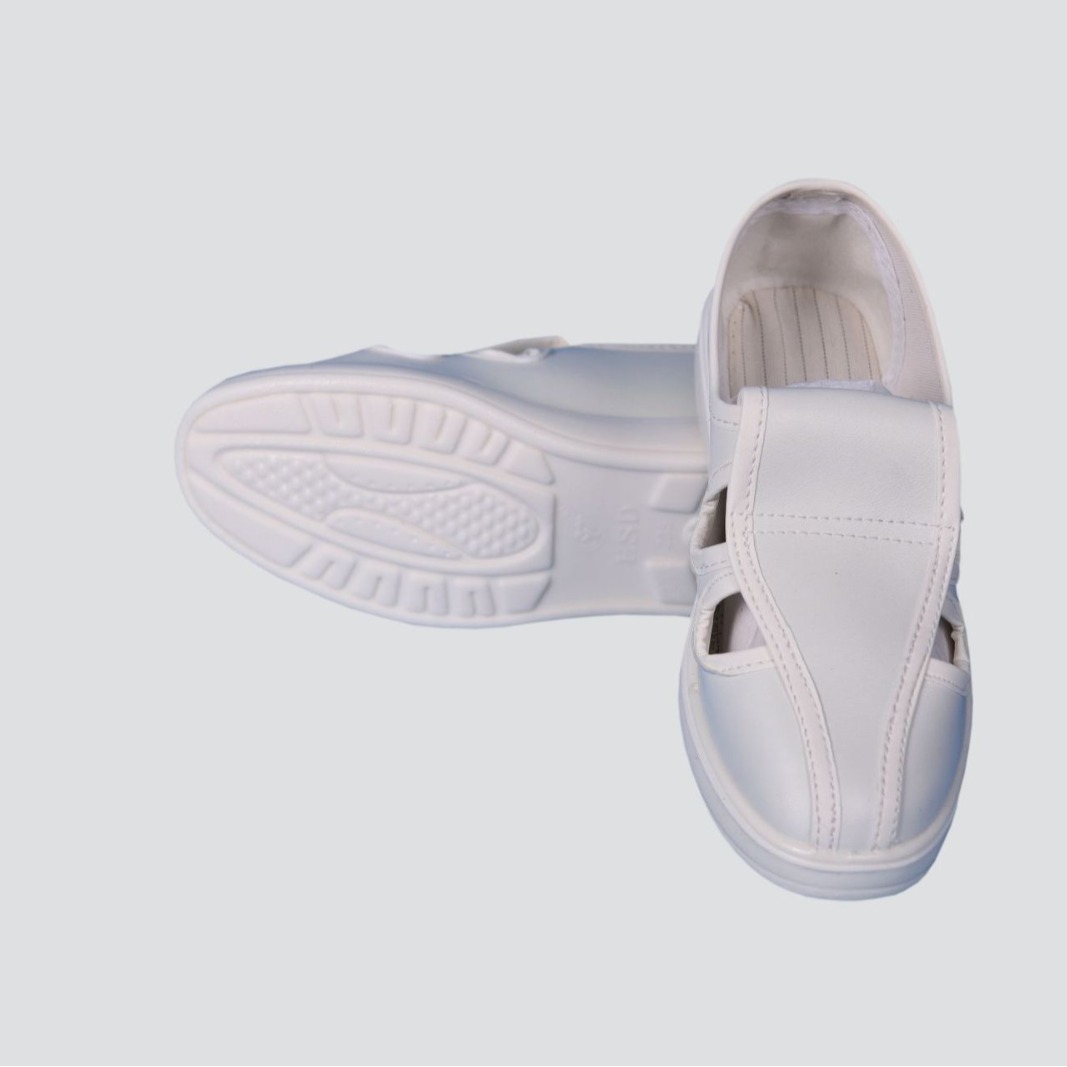 防静电无尘工作鞋PU软底静电鞋加厚白色帆布劳保鞋车间透气防臭鞋