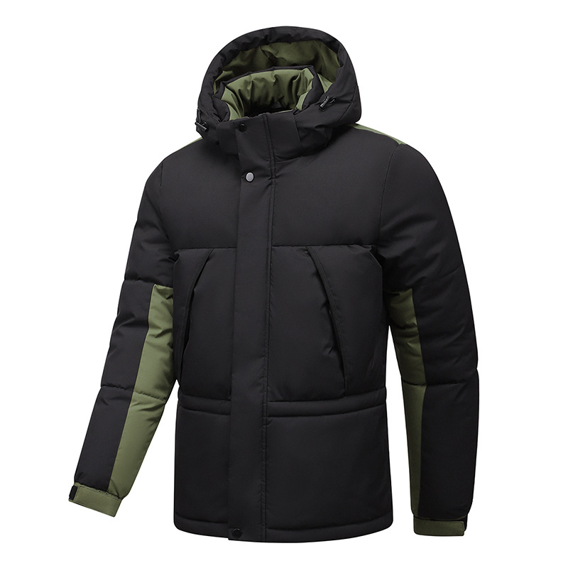 Chaqueta de invierno transfronteriza desmontable sombrero chaqueta de algodón hombre engrosado moda chaqueta de algodón cálida ocio suelta chaqueta de ocio