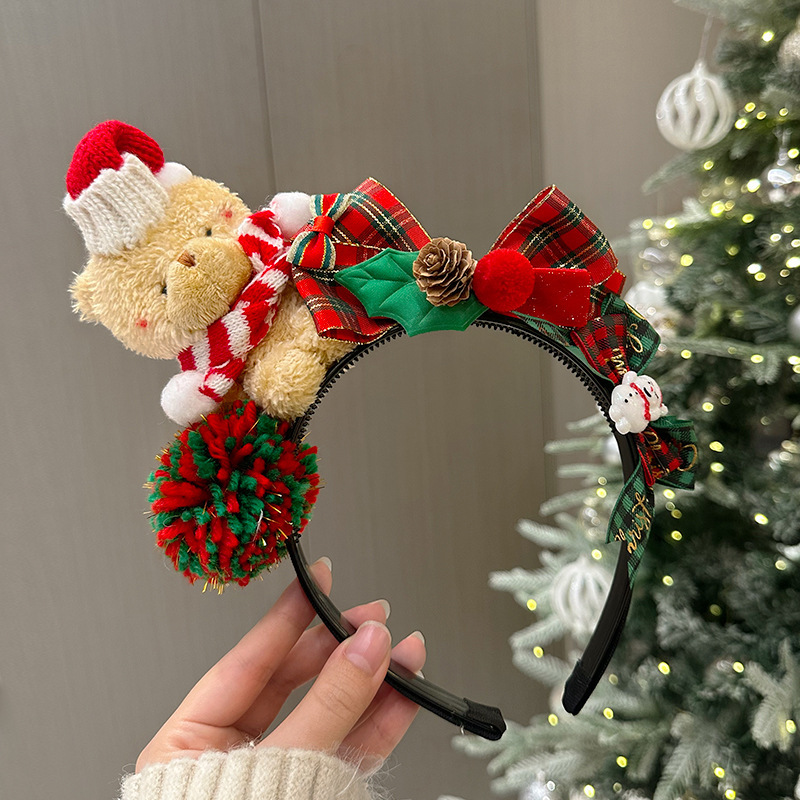 クリスマスの赤いスパンコール鹿の角のカチューシャ|undefined