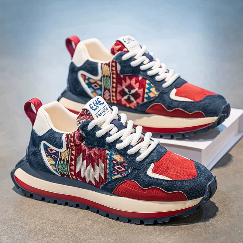 Весенняя мужская обувь новая дышащая молодежная обувь мужская мода дикая спортивная обувь на толстой подошве повседневная обувь для бега