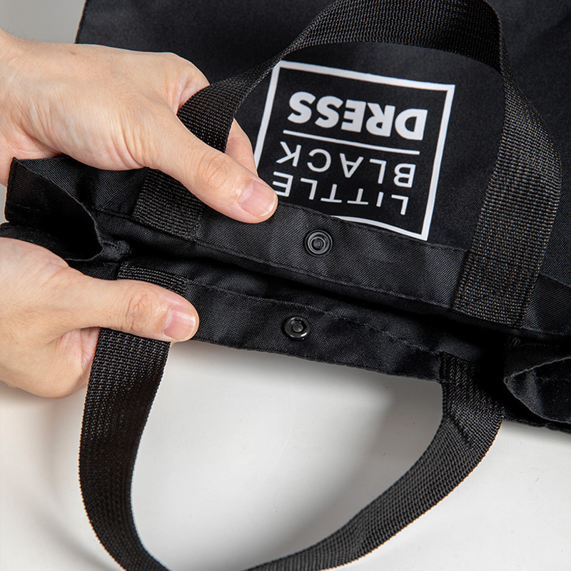 牛津布購物袋旅行黑色環保超市大容量時尚折疊便攜帆布袋手提袋子