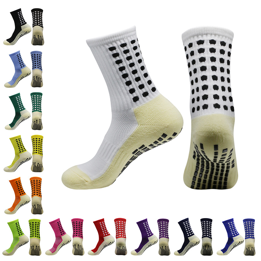 Sports socks thick towel bottom mid-tube spot non-slip football socks men's and women's basketball socks Yoga socks_voghion.com