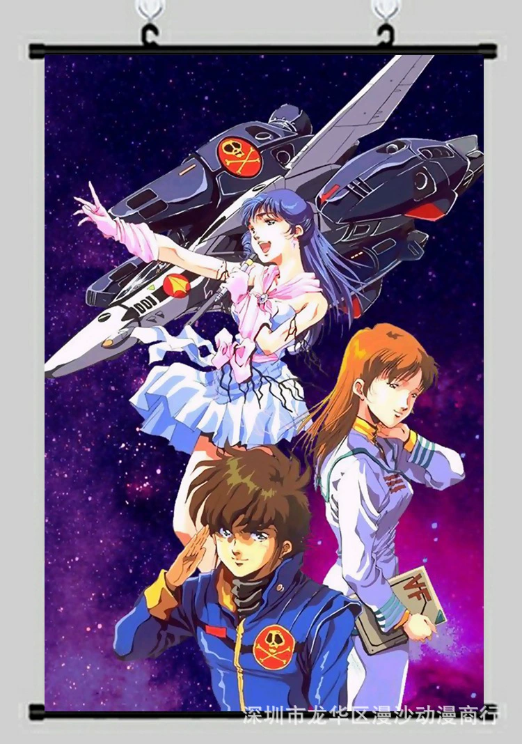 Плакат Macross F, высокоразрешённые обои, орхидея, анимационная игра, двухмерные окружные свитки, патчинг