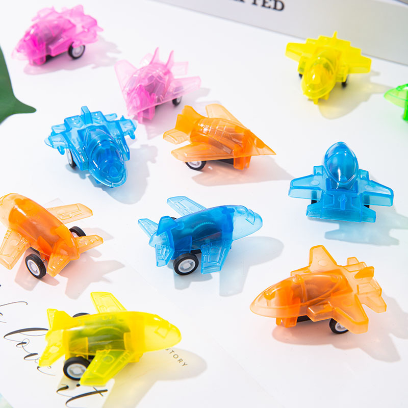 儿童小玩具透明回力迷你飞机男孩幼儿园奖品创意礼品地摊现货批发