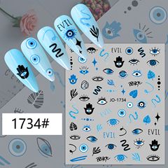 Cross-border foreign trade eye nail sticker, exaggerated foreign trade style palm cross-border colorful eye nail sticker