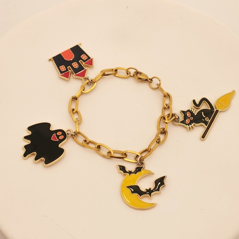 Halloween Charm Armband Edelstahl Dämon Cartoon Schmuckstück_voghion.com