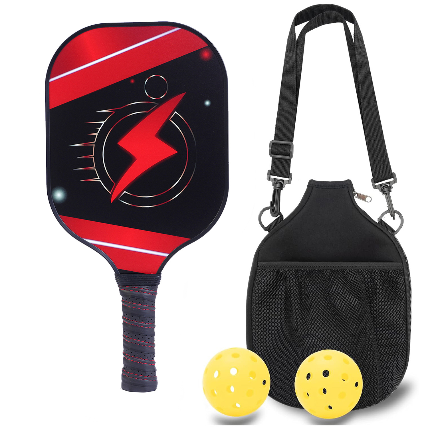 Pickleball paddle set with USAPA certified honeycomb core, UV printed Pickleball paddle bag with strap