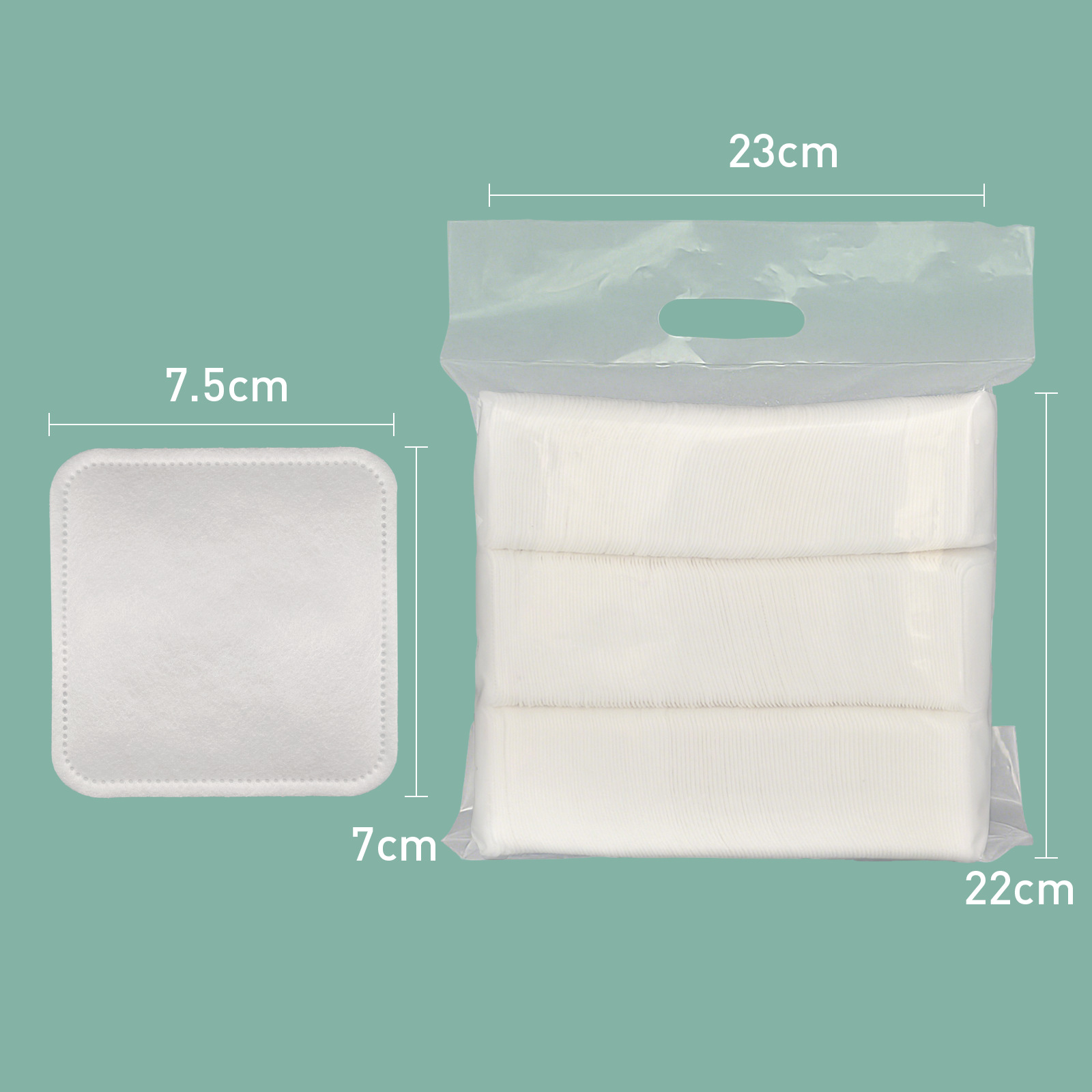 Almohadilla de algodón desmaquillante de gran éxito Almohadilla de algodón gruesa para desmaquillante para salones de belleza Almohadilla de algodón sin pérdida de cabello