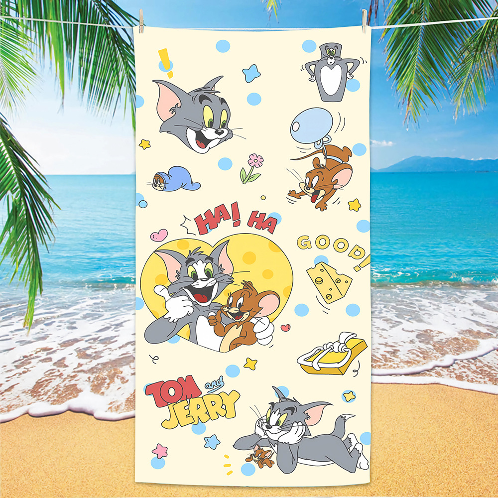 Transfronterizos amazónicos gatos y ratas toallas de playa clase A niños caricaturas toallas de baño de playa microfibra toallas de secado rápido