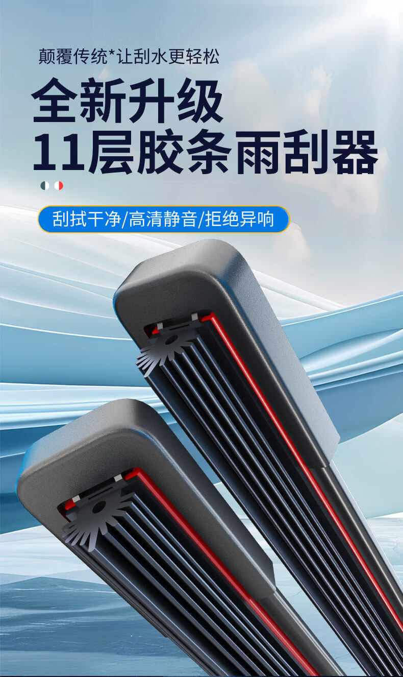 Eleven rubber strip wipers are compatible with Geely Emgrand GS/GL, Vision X3/X6, Boyue, Borui, Binrui original models