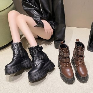 2024 herbst Neue Heißer Verkauf Dicken Boden Hang Ferse Gürtel Schnalle Vielseitig Temperament Komfortable Seite Zipper Mode_voghion.com