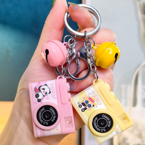 Mini cartoon camera simulation card sparkling toy ornaments decoration luggage pendant claw machine pendant gift