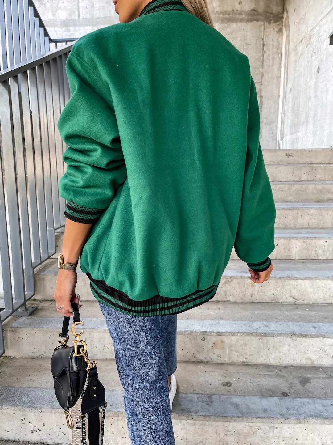 Color Block Baseball Jacket 3