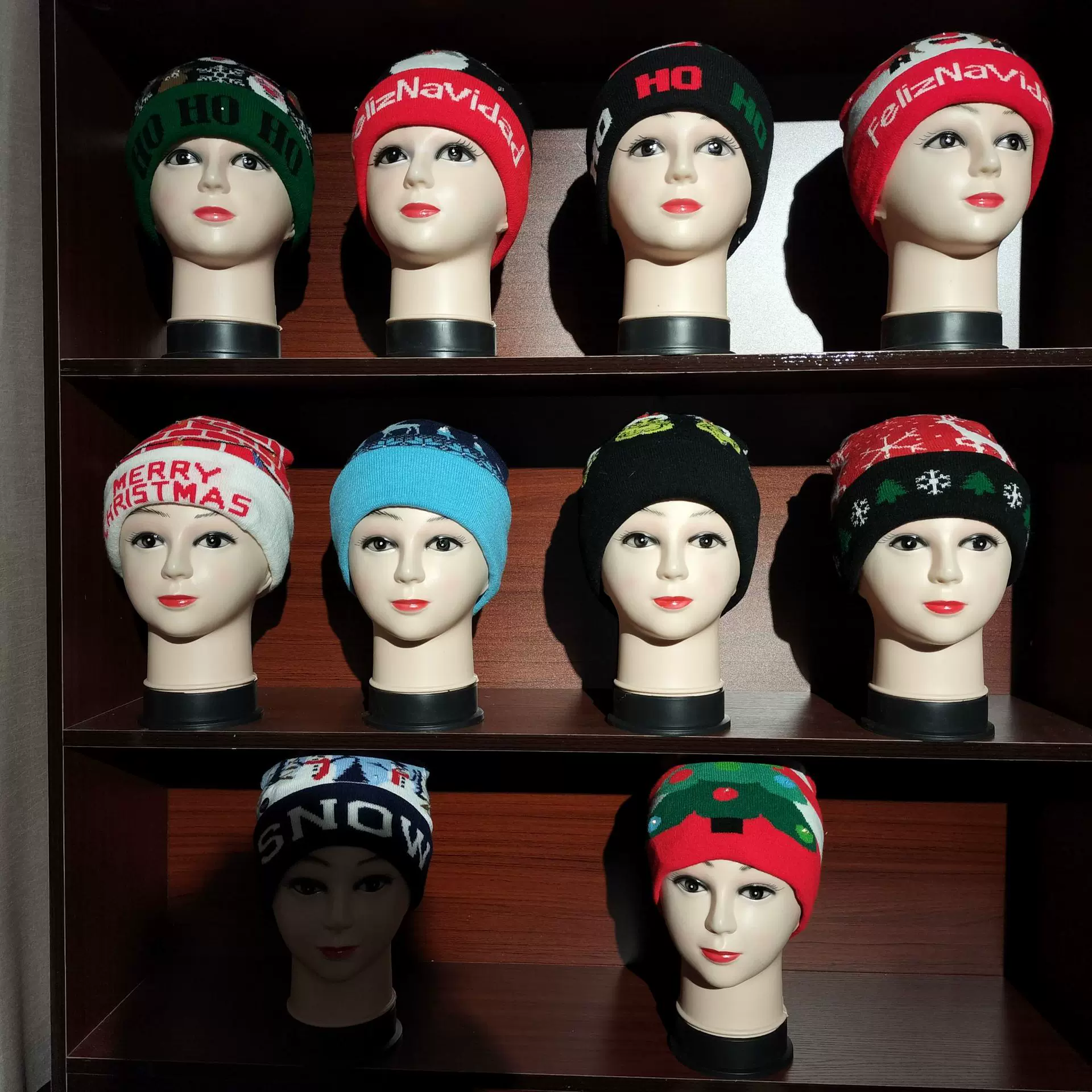 厂家定制外贸针织围巾帽子手套披肩可刺绣印花添加logo百搭