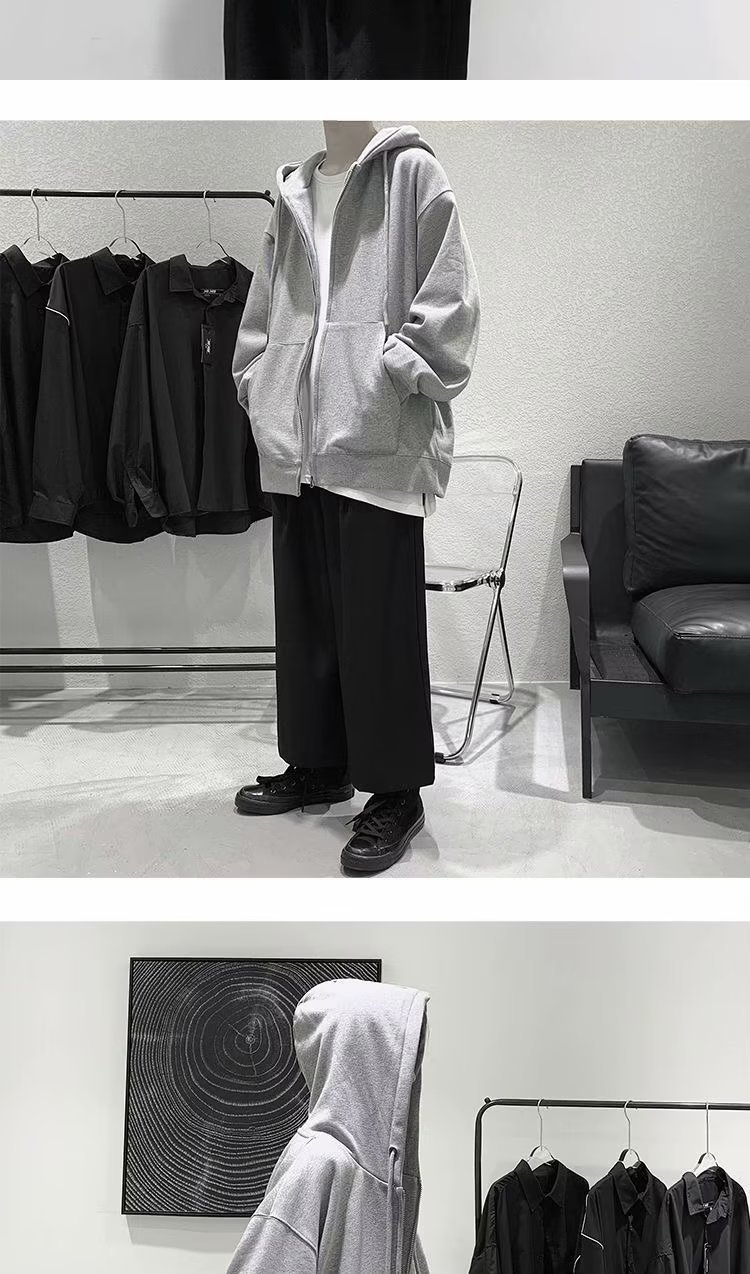 Herren-Kapuzenpullover im Ausverkauf, Frühling, Herbst, Winter, Samt, locker, vielseitig, Freizeitkleidung_voghion.com