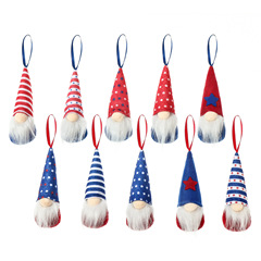 Cross-border new products for U.S. Independence Day, various small hanging decorations, five-pointed stars, dwarf plush toys, hanging ornaments, Rudolph
