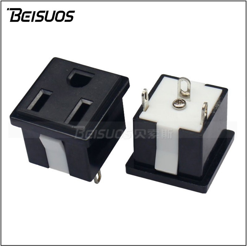 美标电源插座美规三孔插座灯式美标美式三插智能PDU模块卡式三芯