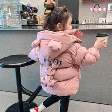 皮鲁天使女童棉服冬季2024新款女宝宝棉衣儿童冬装外套洋气小女孩