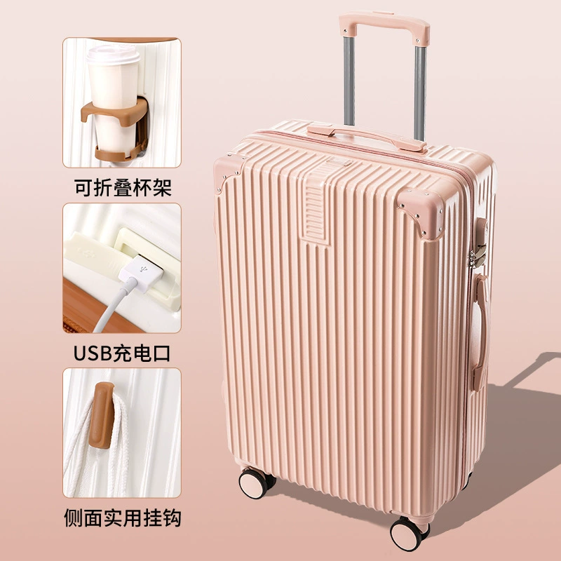 Capacious suitcase, durable box with zipper