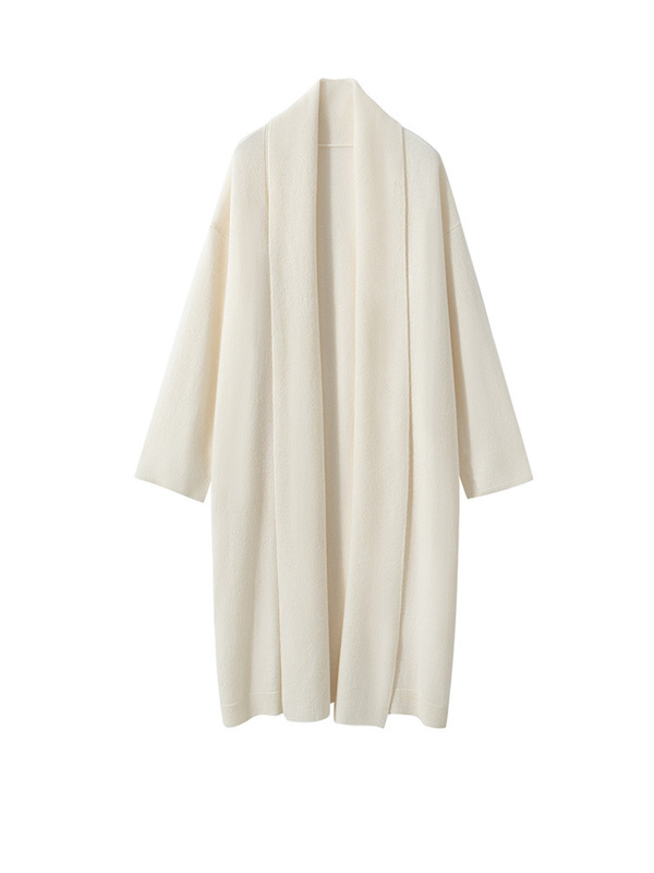 Autumn and Winter New Cashmere Cardigan Women's Large Long Loose Casual Knitwear Sweater Large Outwear Scarf Collar Cardigan Autumn and Winter New Cashmere Cardigan Women's Large Long Loose Casual Knitwear Sweater Large Outwear Scarf Collar Cardigan
