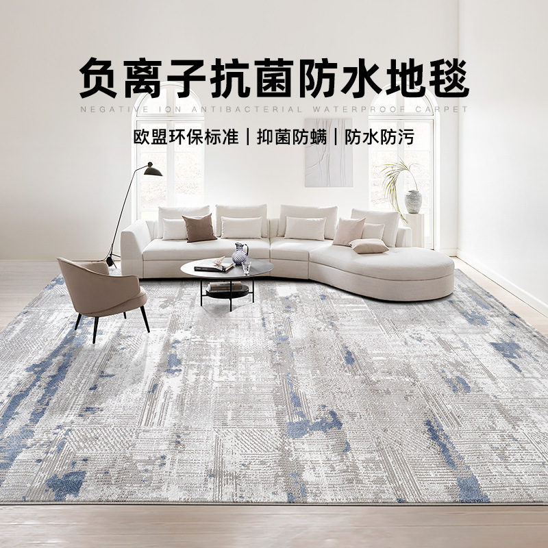 Fábrica de fuente ligera de lujo de alta calidad alfombra doméstica sala de estar resistente a la suciedad fácil de limpiar sofá dormitorio alfombra impermeable antideslizante