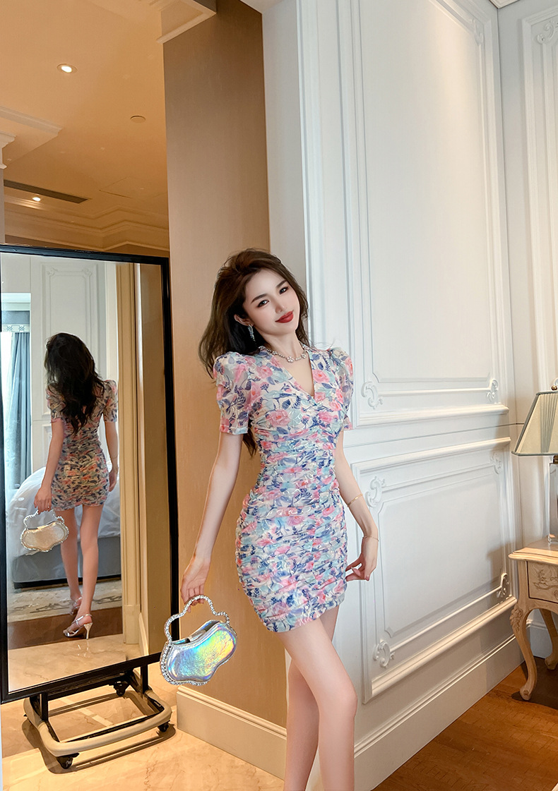 B5883 1020K VÁY ĐẦM LIỀN THÂN NỮ CHOTDNG DÁNG ÔM BODY GỢI CẢM SEXY MÙA HÈ HỌA TIẾT HOA THỜI TRANG NỮ G03 SẢN PHẨM MỚI