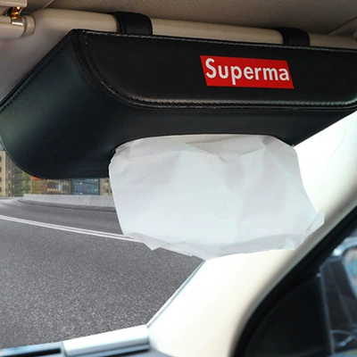 Car tissue box/set – car tissue box - one-black-superma-hanging-tissue-box