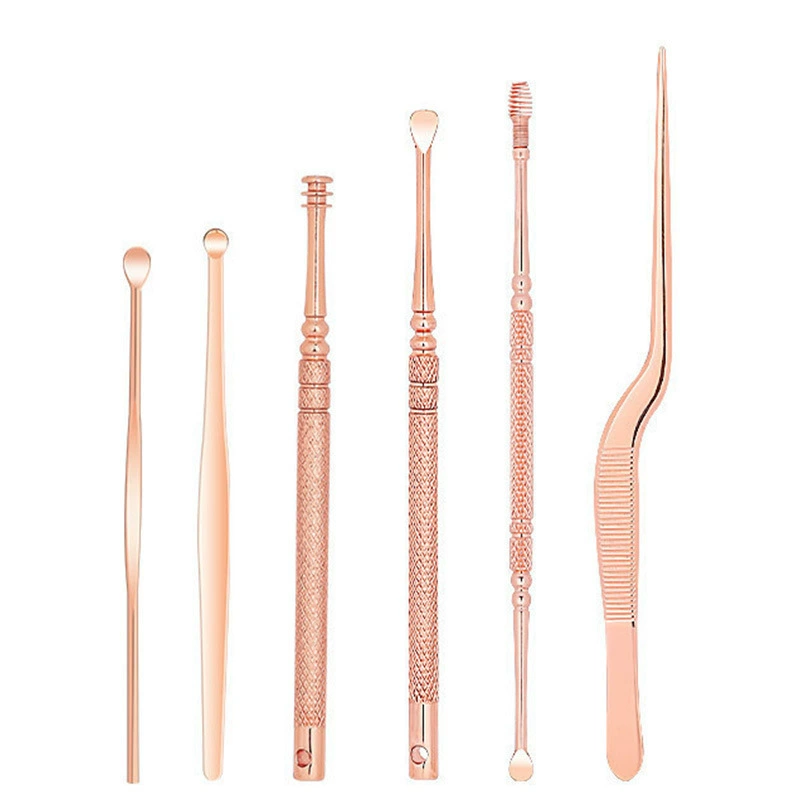 Ear picking stainless steel, tools set, 6 pieces