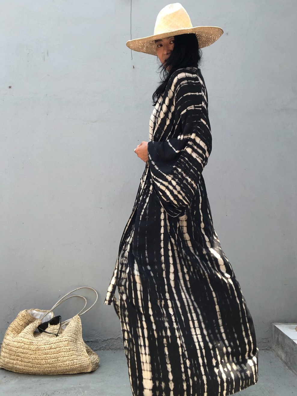 Cárdigan con estampado de rayón explosivo transfronterizo kimono blusa de bikini ropa de protección solar de vacaciones camisa de playa MB304