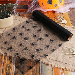 Scandinavian Halloween Spider Bat Mesh Table Decoration Table Flag Cuttable Party Holiday Party Home Placemat