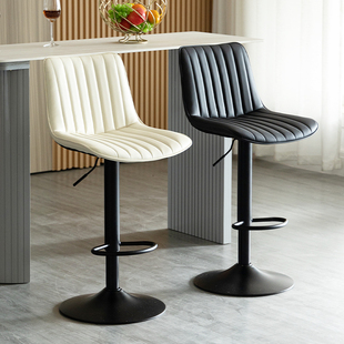 Modern Simple Light Luxury High Stool Lift Bar Chair Bar Chair Rotatable Home Backrest Front Desk Bar Stool