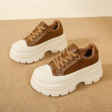 超火复古厚底老爹鞋女2025秋季新款厚底增高小个子运动休闲小白鞋