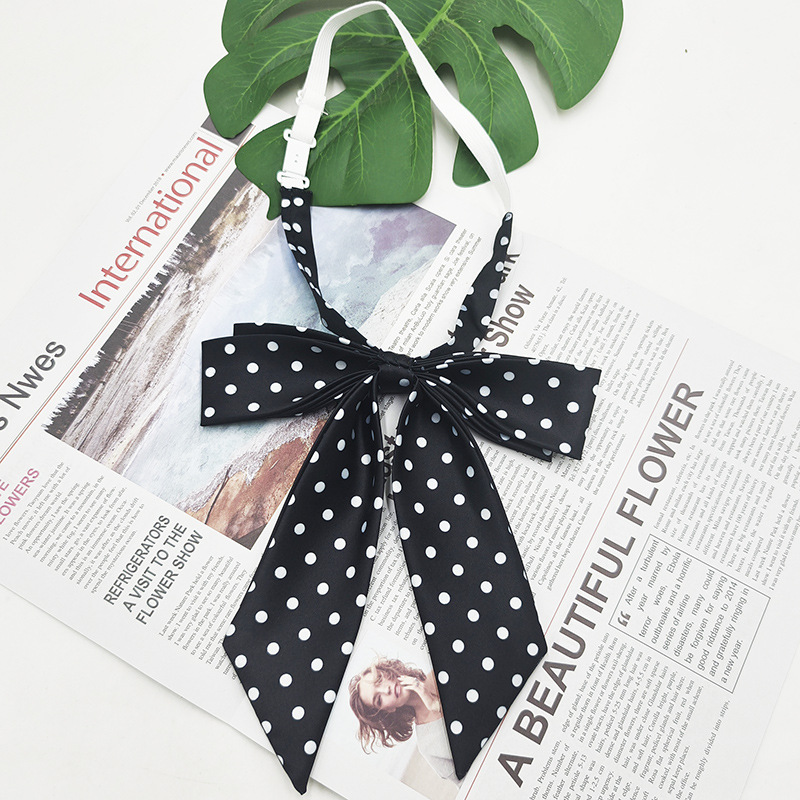 Pajarita de mango largo de doble capa con manchas japonesas, pajarita, uniforme JK, estilo universitario, lazo de niña, spot al por mayor