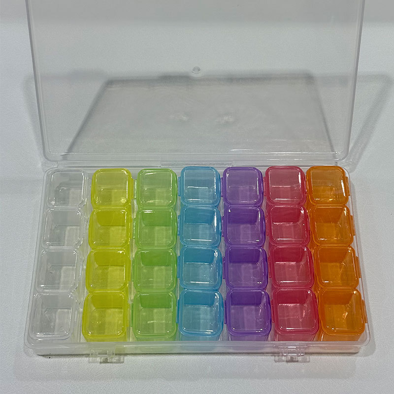 Glasses Screw Storage Box, Portable Transparent Jewelry Box, Colorful Earring Storage Box, Glasses Accessory Box
