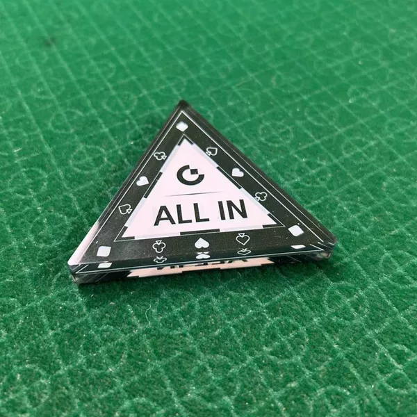 Triangle Poker ALL IN Pressure Card Chips Zhuang Zhuang Pianzhuang Acrylic Zhuang Code Chips