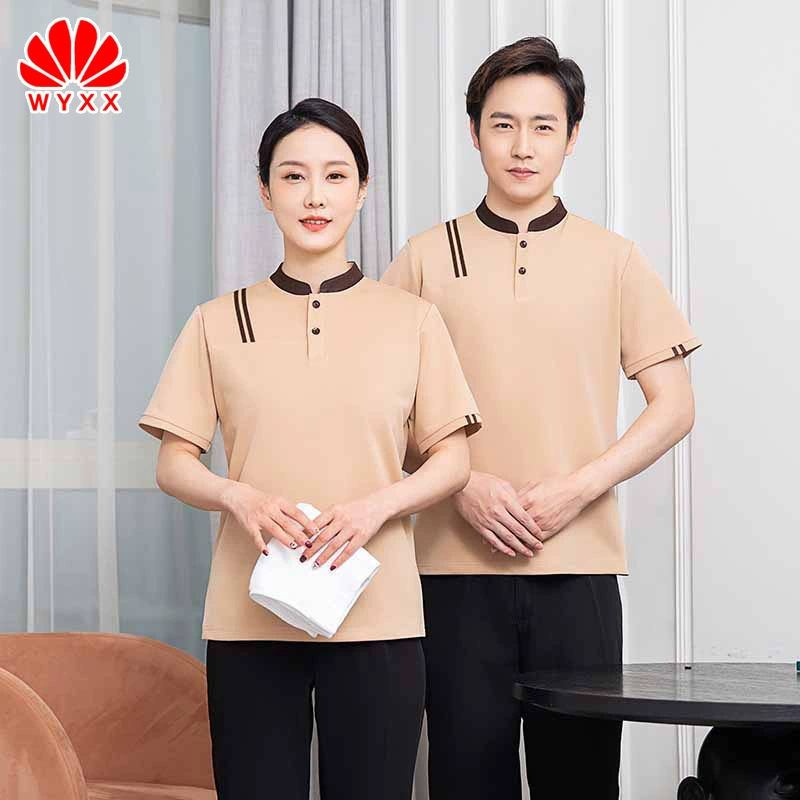 Уборка рабочей одежды футболка с коротким рукавом отель гостевой номер отель уборщик уборка имущества тетя мужчины и женщины то же самое