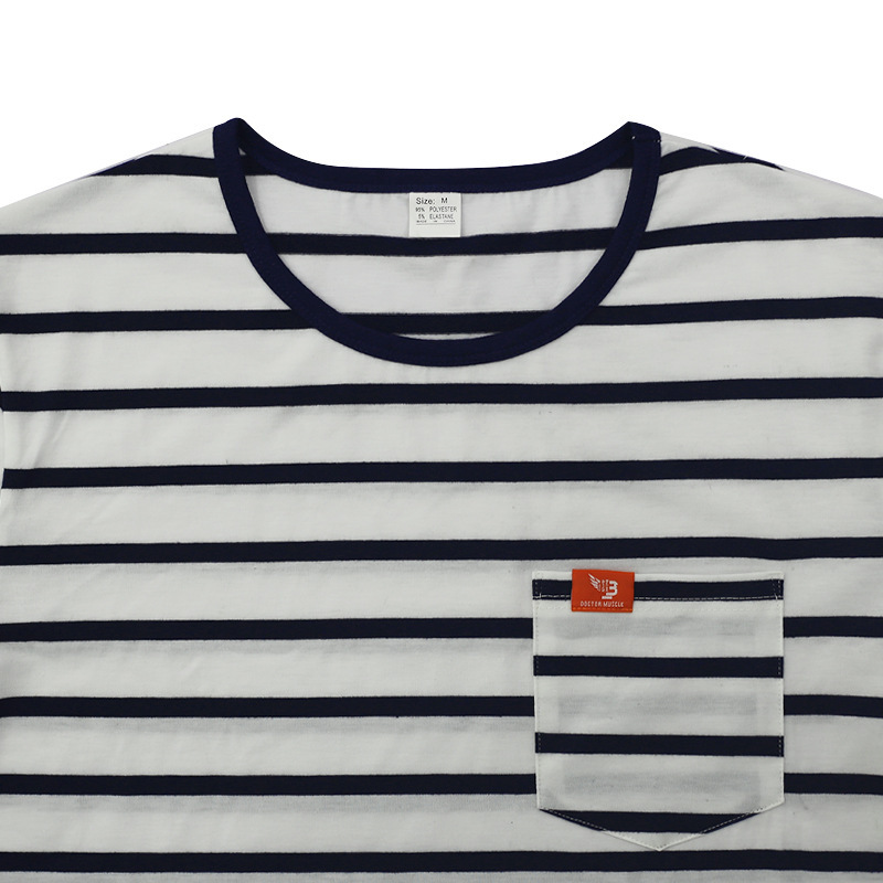Men's Stripe T-shirt Men's Clothing display picture 11
