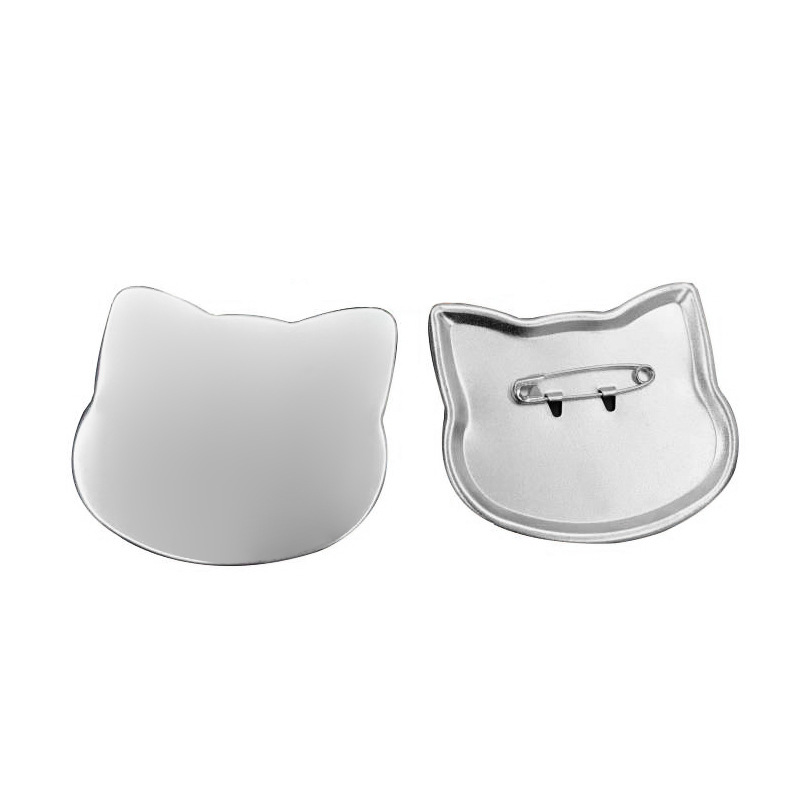Máquina de insignias de escritorio con diseño de cara de gato grande de 68x58 mm, consumibles de insignias de hojalata con formas especiales, cortador de papel, juego de máquina de insignias.