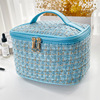 Handheld capacious cosmetic bag, organizer bag, makeup box for traveling, Korean style, Chanel style, wholesale