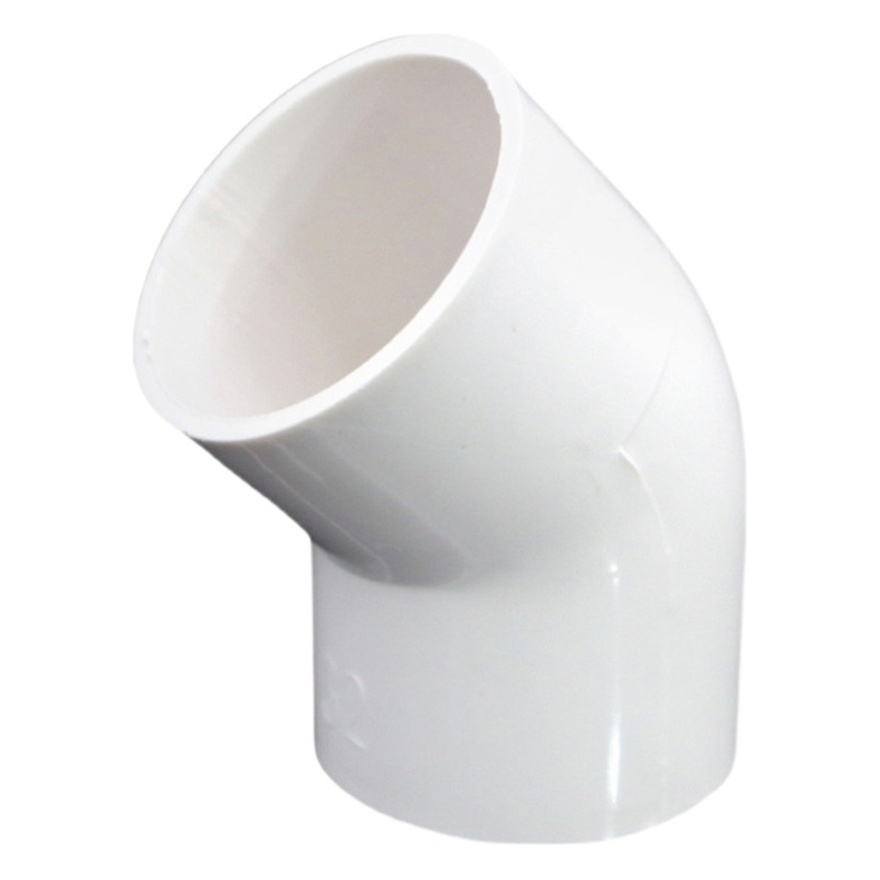 Tubo de alambre estándar nacional de PVC engrosado, curva recta, curva pequeña de 45 grados, accesorios de electricista retardante de llama, accesorios de carcasa 253240, codo recto