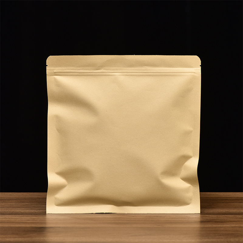 Pu'er tea cake packaging bag 357G ancient tree Kraft paper aluminum foil self-sealing zipper anti-odor tide storage leaf storage
