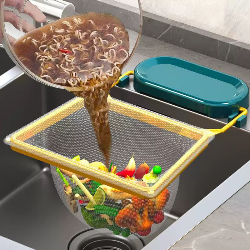 Подставка для фильтра для кухонной раковины, сливная подставка на присоске, сетка для отделения кухонных отходов, схема стола, современная простая складная