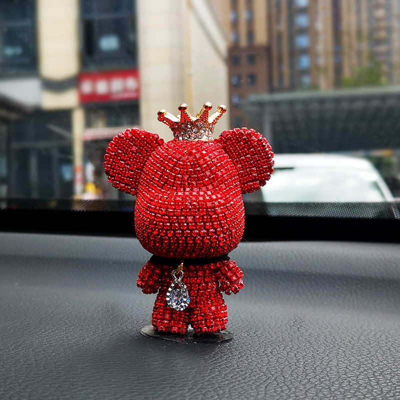 Decoración interior del coche oso violento creativo lindo decoración de gama alta perfume del coche consola central suministros de diosa