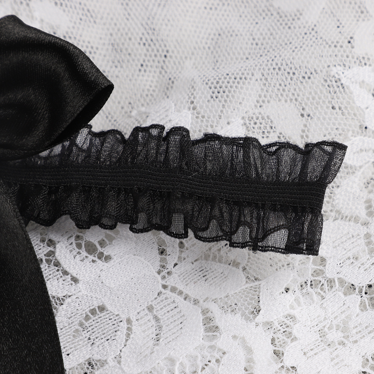 Spitzen Beinband Und Halsband Set Für Cosplay Und Brautdessous_voghion.com