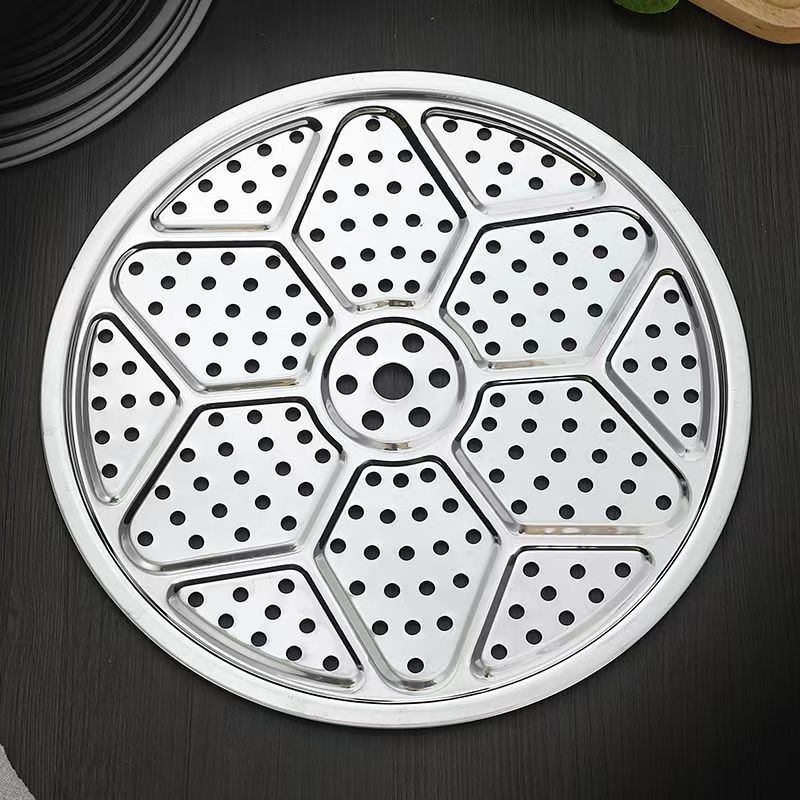不锈钢蒸盘圆形家用包子饺子蒸笼格子家用蒸屉蒸篦子蒸架蒸锅