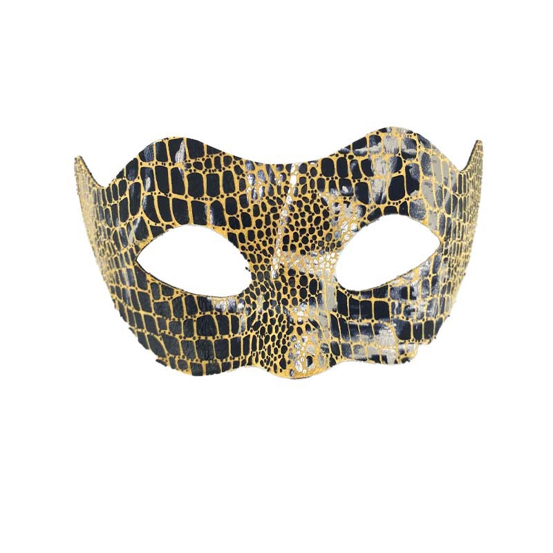Máscaras de pareja media cara máscaras de baile piel de serpiente piel de cocodrilo máscaras de ojos fiesta de Halloween luchador jugueteo props