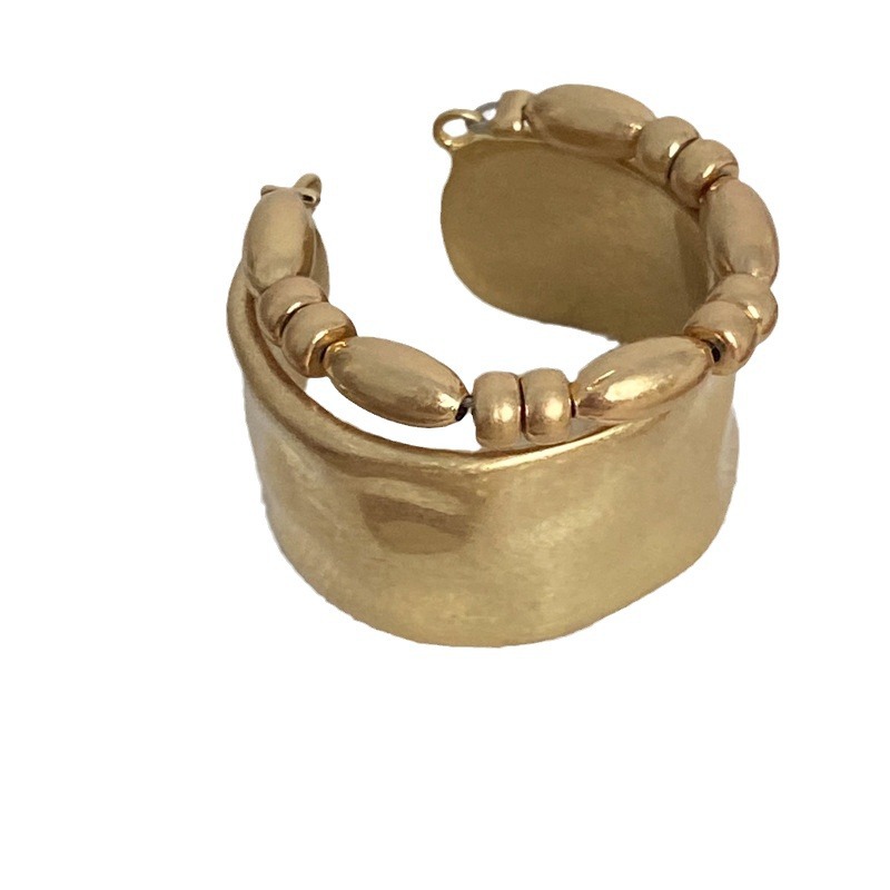 日系デザイン感ダブルロープチェーン気質シンプルで上品な松本恵奈と同じ幅の指輪