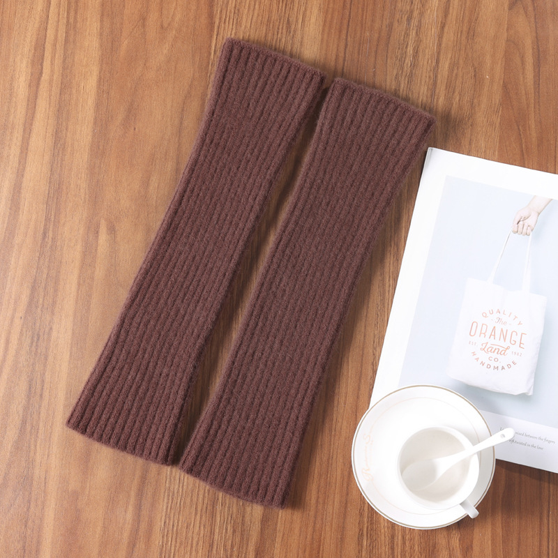 Autumn and Winter Warm Pure Cashmere Leg Warmers Mid-Tube Socks Japanese College Style Leg Warmers Slouch Socks Women's Arm Warmers Dual-Use