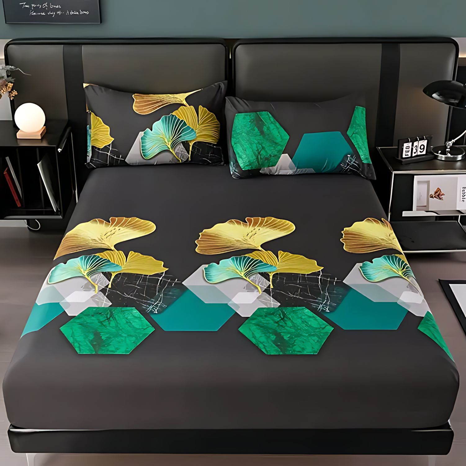 TEMU / JIT simple viento de alta definición impresión digital cama cómoda camisa colchón kit para hacer dibujos