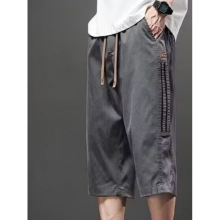 冰丝休闲短裤男款夏季薄款外穿美式宽松2025新款男士七分工装马裤